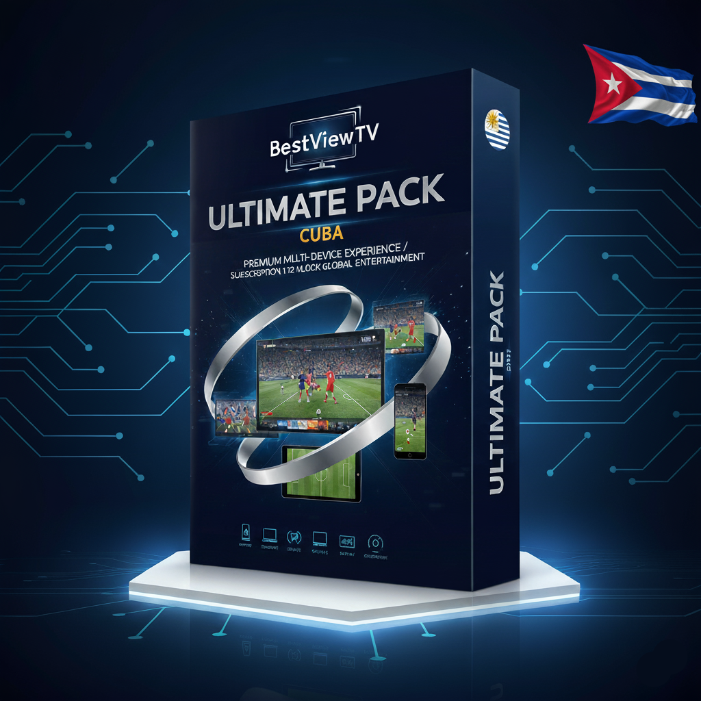 BestView TV Ultimate Pack Cuba on a dark background with a flag icon.