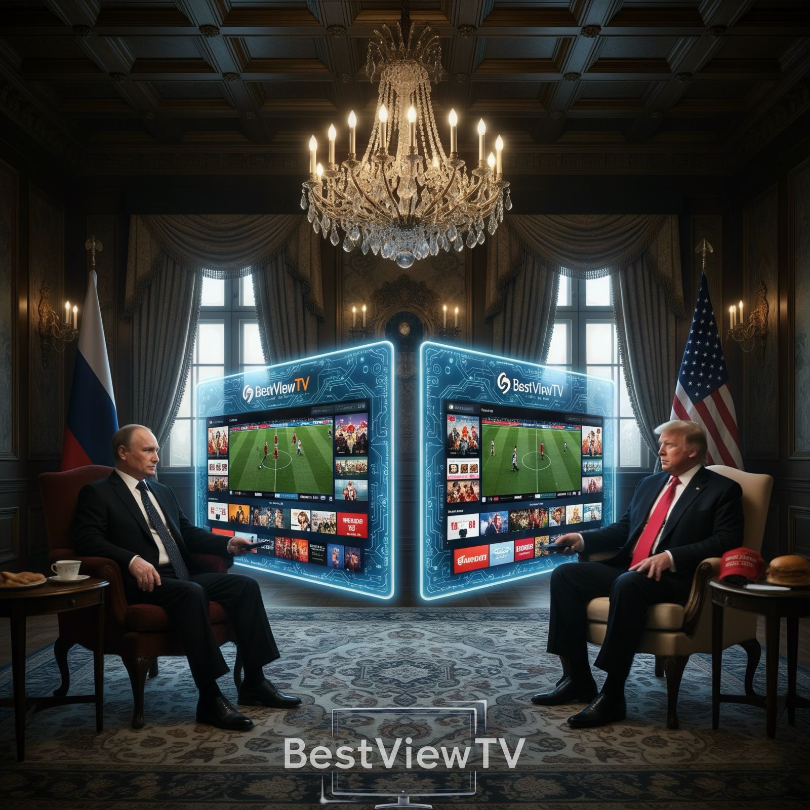 The ultimate Clásico rivalry comes alive with BestViewTV IPTV! Messi and Ronaldo, in their iconic jerseys, celebrate every goal. #BestViewTV #IPTV #MessiVsRonaldo #ElClasico 